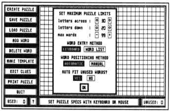  Crossword Puzzles on At The Main Menu  Clickon Create Puzzle To Call