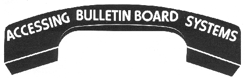 Accessing Bulletin Board Systems — original illustration or listing