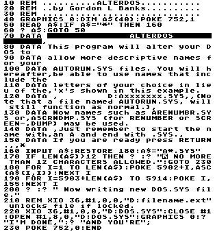 This BASIC listing uses an image to display special characters