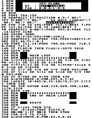 This BASIC listing uses an image to display special characters
