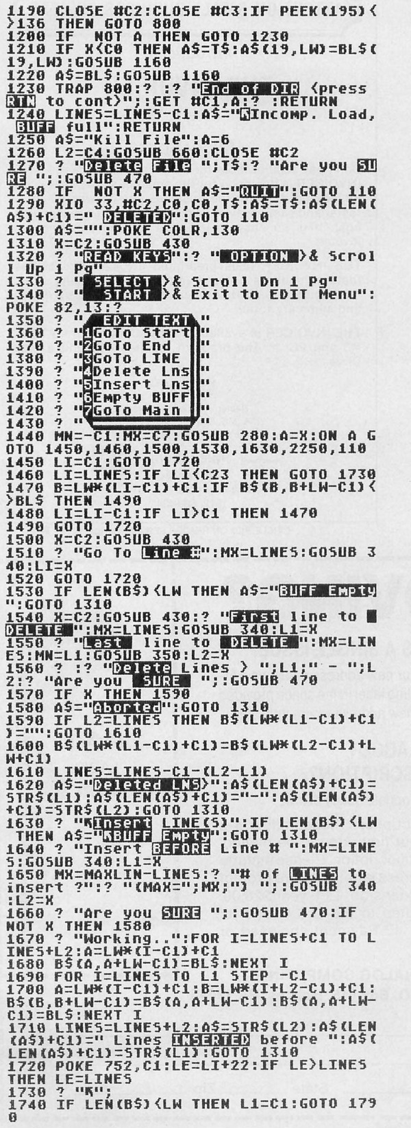 Matt*Edit BASIC listing — printed page 55, left column