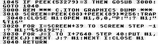 This BASIC listing uses an image to display special characters