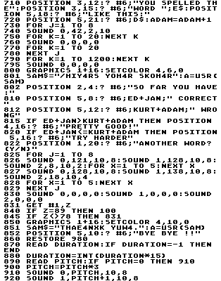 Spelling.SAM — original illustration or listing