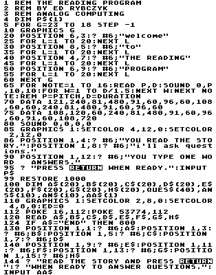 This BASIC listing uses an image to display special characters