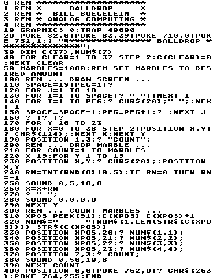 This BASIC listing uses an image to display special characters