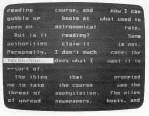 [Atari Speed Reading screenshot]