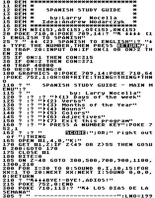 This BASIC listing uses an image to display special characters