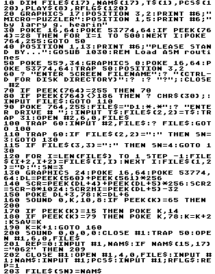 This BASIC listing uses an image to display special characters