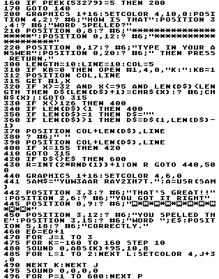 Spelling.SAM — original illustration or listing