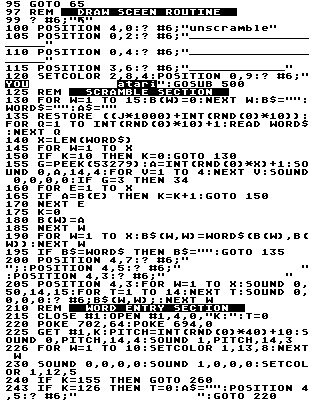 Word Scramble — original illustration or listing