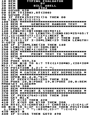 This BASIC listing uses an image to display special characters