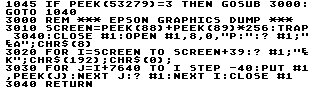 This BASIC listing uses an image to display special characters