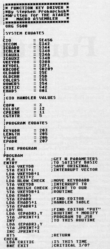 Adding BASIC Function Keys — original illustration or listing