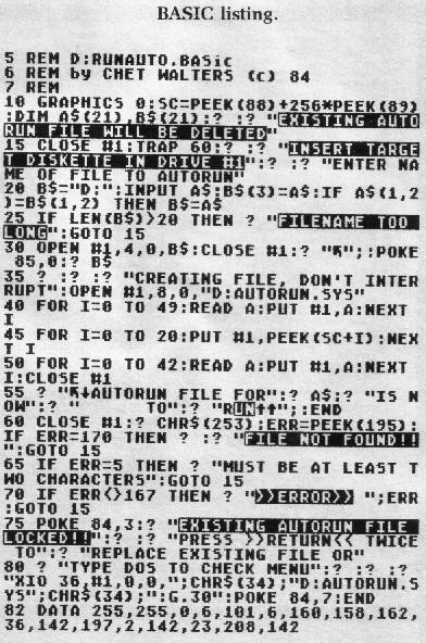BASIC AUTORUN.SYS File — original illustration or listing