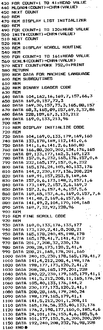 Assembler/Editor Non-Tutorial IV — original illustration or listing