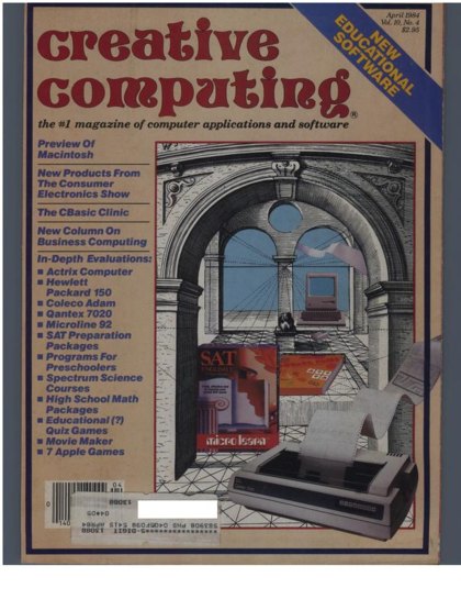 Creative Computing — April 1984 cover