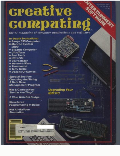 Creative Computing — September 1984 cover