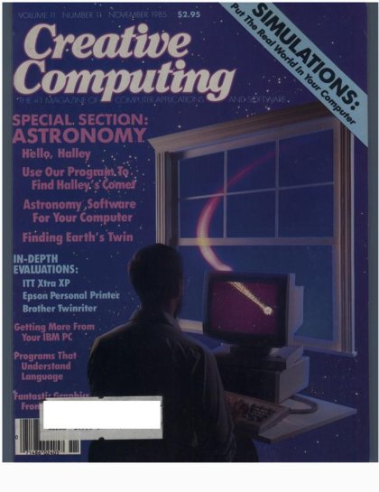 Creative Computing — November 1985 cover