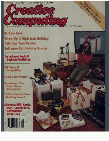 Creative Computing — December 1985 cover