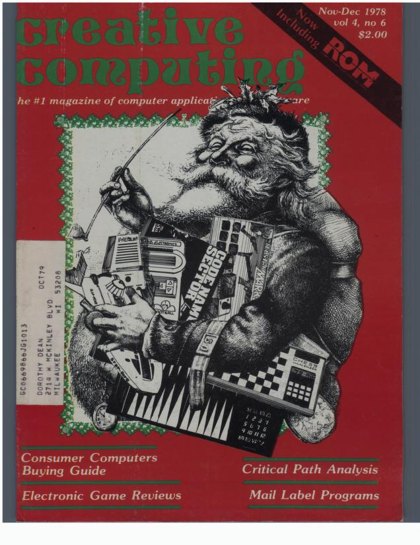 Creative Computing — November–December 1978 cover