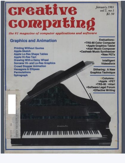 Creative Computing — January 1981 cover