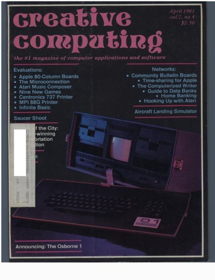 Creative Computing — April 1981 cover