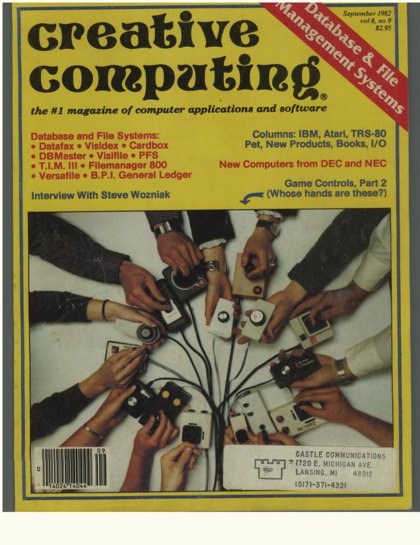 Creative Computing — September 1982 cover