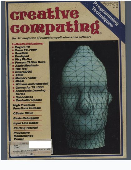 Creative Computing — December 1983 cover