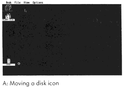 Moving a disk icon