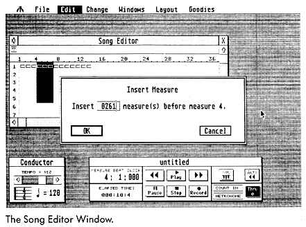 The Song Editor Window.