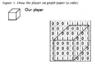 Figure 3. Draw the player on graph paper (a cube).