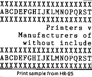 Print sample from HR-25