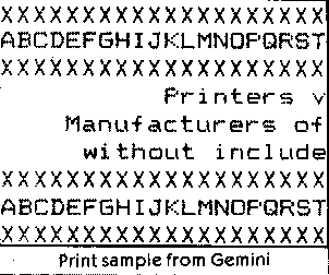 Print sample from Gemini
