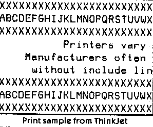 Print sample from ThinkJet