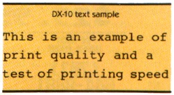 Epson DX-10 text sample