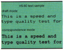 Epson HS-80 text sample