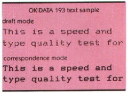 Okidat 193 text sample