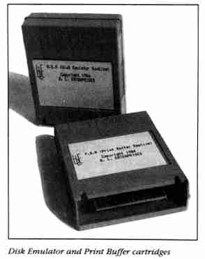 Disk Emulator and Print Buffer cartridges
